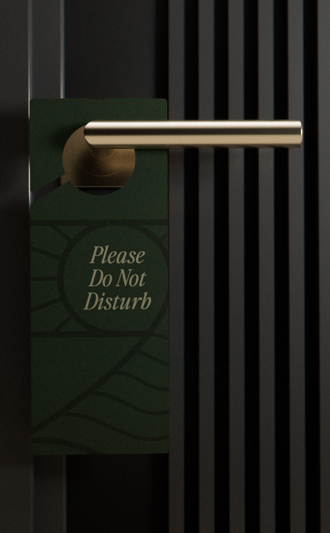 Mark embossed on a door hanger